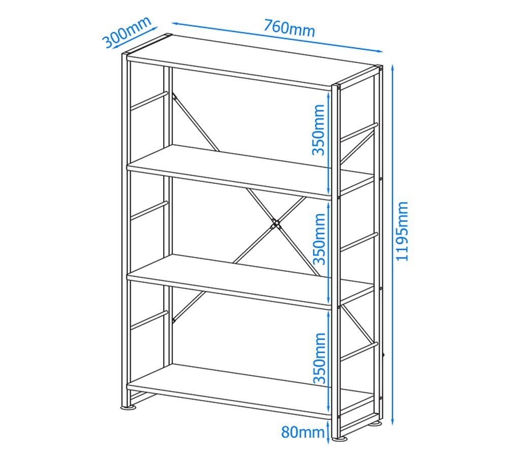 Product photograph of Alphason Cabrini White Office Bookshelf - Abc65043-wh from Choice Furniture Superstore.